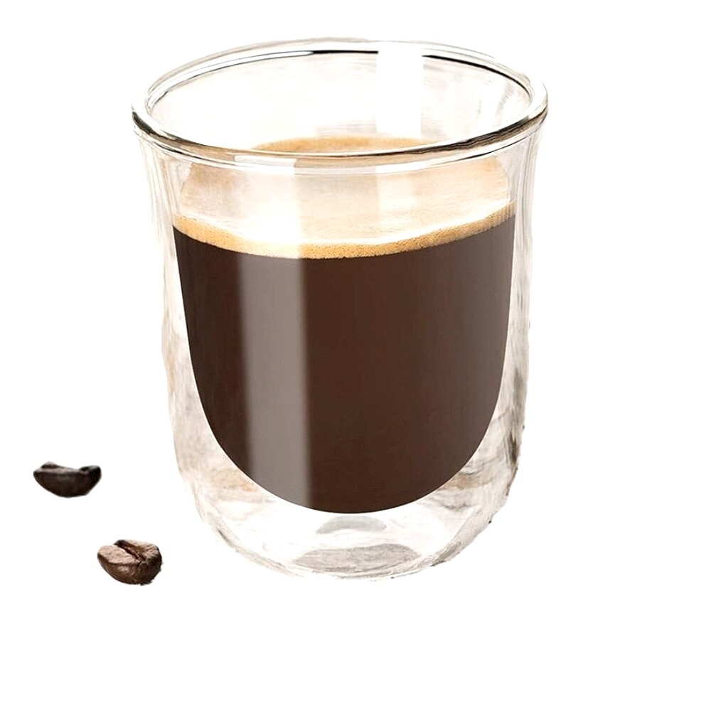 JOYJOLT Javaah Double Walled Espresso Glass Espresso Cup 8 ounces